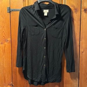 Black Button Up Blouse